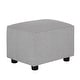 preview thumbnail 12 of 15, Evolur Holland Upholstered Ottoman in Thunder, Foot Rest Stool for Nursing Moms Regular