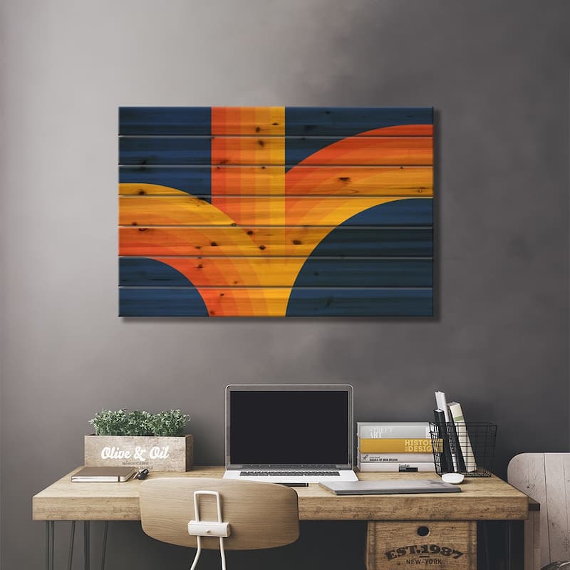 Sunset Bounce Print On Wood by Circa 78 Designs - Multi-Color
