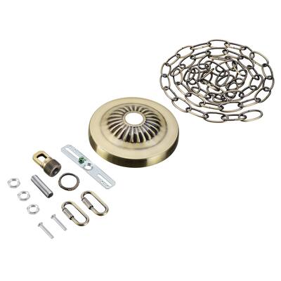 Aspen Creative Transitional Chandelier&Light Fixture Canopy Kit w/Collar Loop&6Ft. Chain,ORB Finish,4-3/4"Dia.,1"Center Hole,2PK