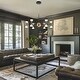 preview thumbnail 3 of 7, Modern Contemporary 12-Light Black Gold LED Chandelier Metal Wheel Pendant Lights for Dining Room - 23.5" D x 12.5" H