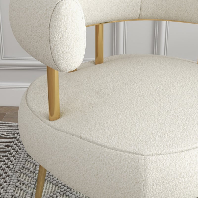SEYNAR Mid Century Velvet Accent Chair with Golden Legs, Set of 2