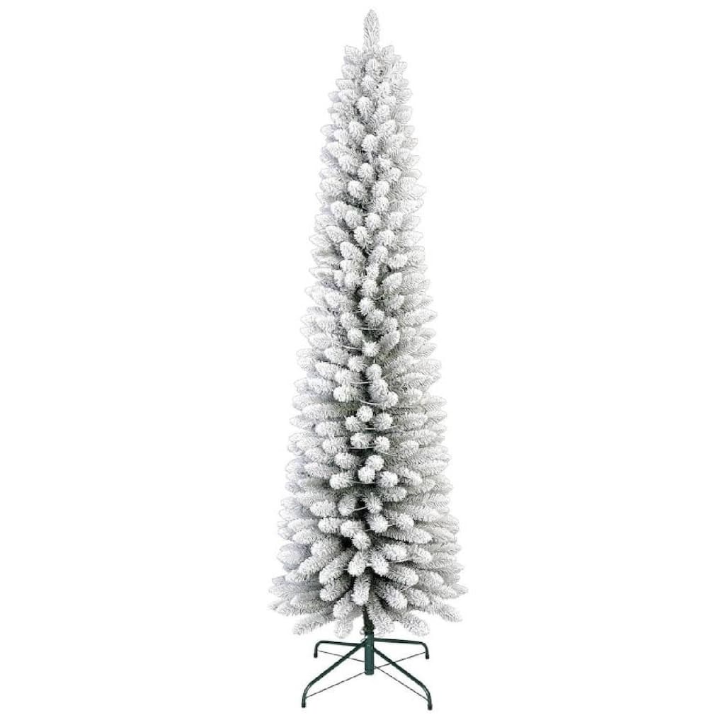 Snow Flocked Christmas Tree with Sturdy Metal Stand for Home, Office, Party Decoration