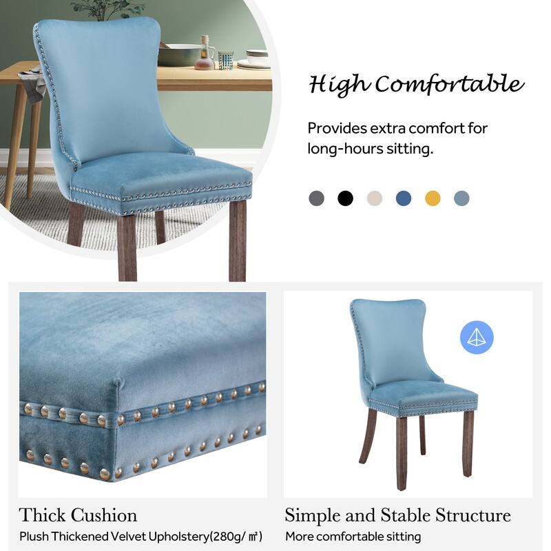 Upholstered Wing Back Dining Chair (Set of 4)