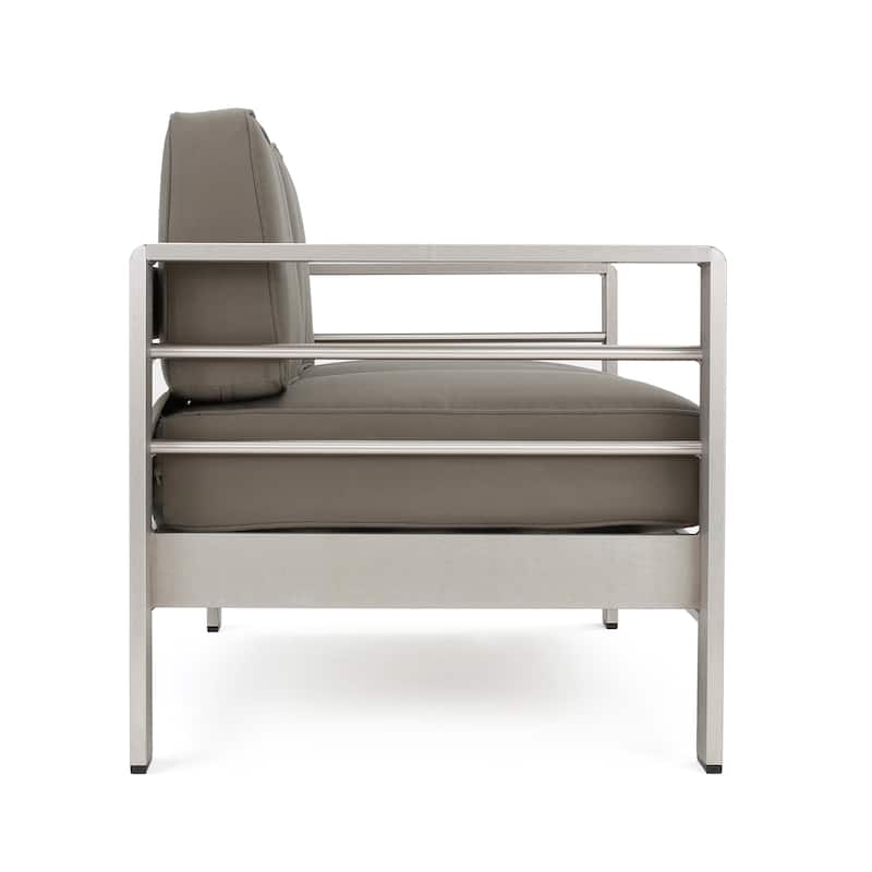 Cape Coral Aluminum Outdoor Loveseat by Christopher Knight Home