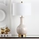 preview thumbnail 3 of 3, SAFAVIEH Lighting 28-inch Louvre Grey Table Lamp - 15"x15"x27.5"