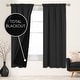 preview thumbnail 51 of 117, Deconovo 100% Full Blackout Double-Layer Rod Pocket Curtains (2 Panels)