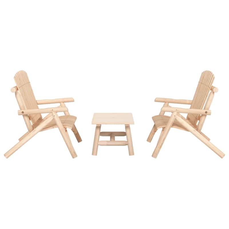 vidaXL Patio Furniture Set Outdoor Patio Lounge Set Chair Solid Wood Spruce