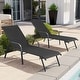 preview thumbnail 46 of 72, Outdoor Patio Lounger Aluminum Adjustable Chaise Lounge Chairs with Arms (Set of 2/4) - See Picture Black, 2PCS