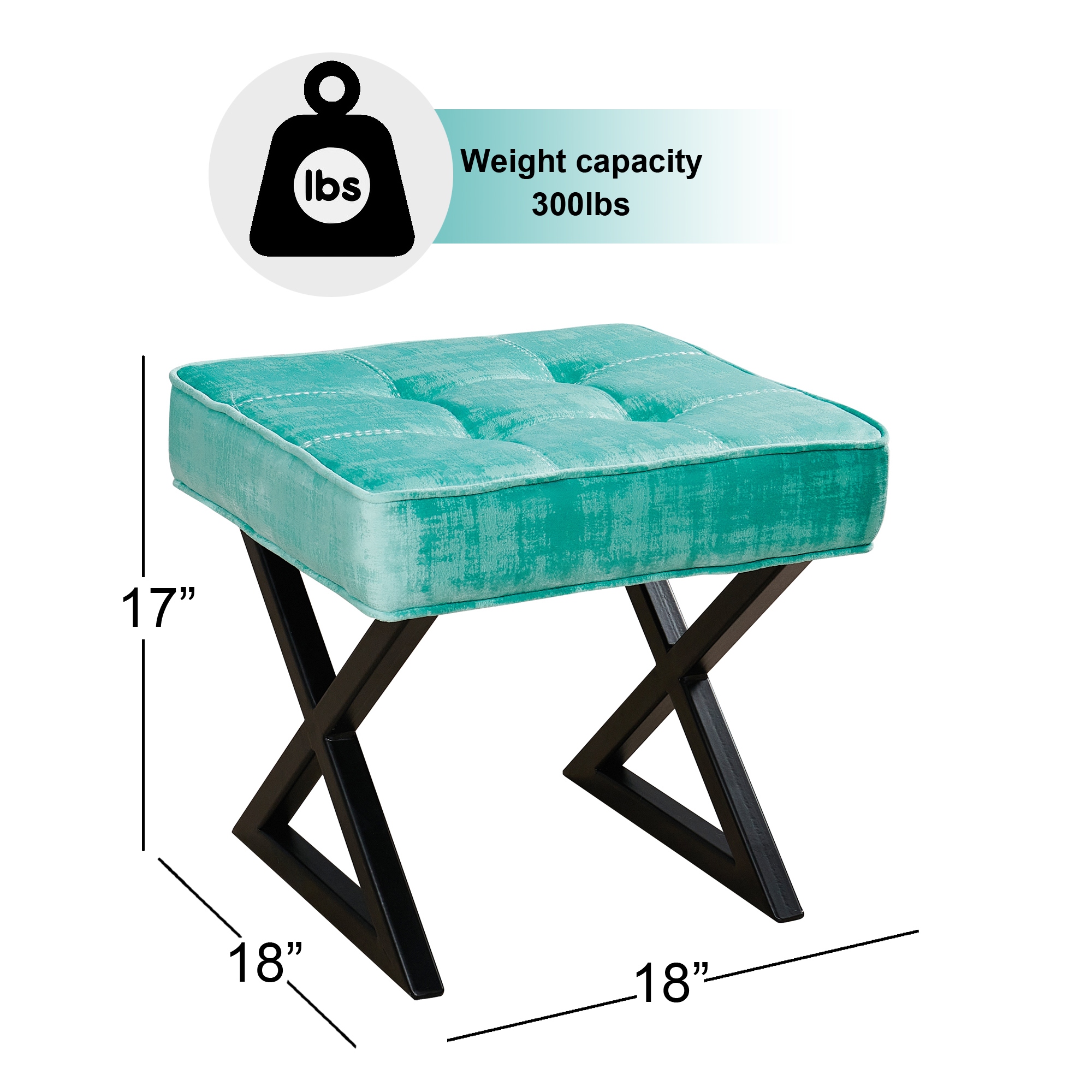 Turquoise 2025 vanity stool