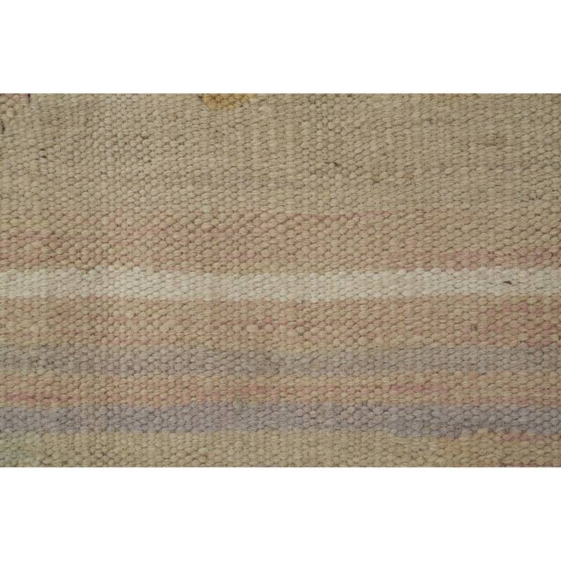 Hand Woven Oriental 100% Wool Carpet Southwestern Tribal Multi-Colored Kilim Area Rug - 8' 11'' X 5' 10''