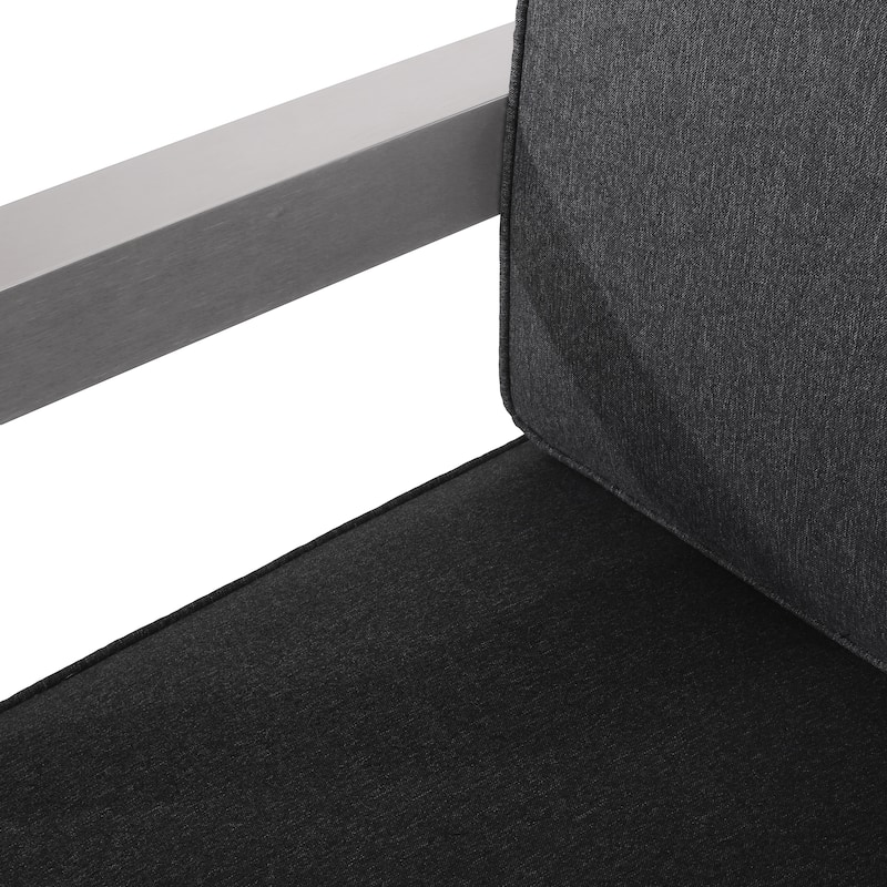 Aviara Outdoor Aluminum Loveseat with Cushions by Christopher Knight Home