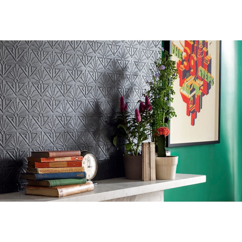 Brewster Deco Paradiso Paintable Luxury Vinyl Wallpaper - 20.9 x 396 x 0.025