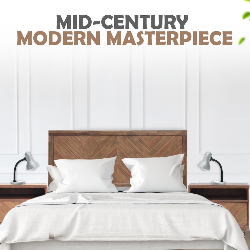 NPD Furniture Piero Chevron Queen Headboard