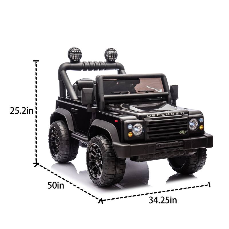 24V Land Rover Defender Kids Ride-On Car, Remote Control, Dual 55W Motors, Bluetooth, LED Lights, Ages 3-7