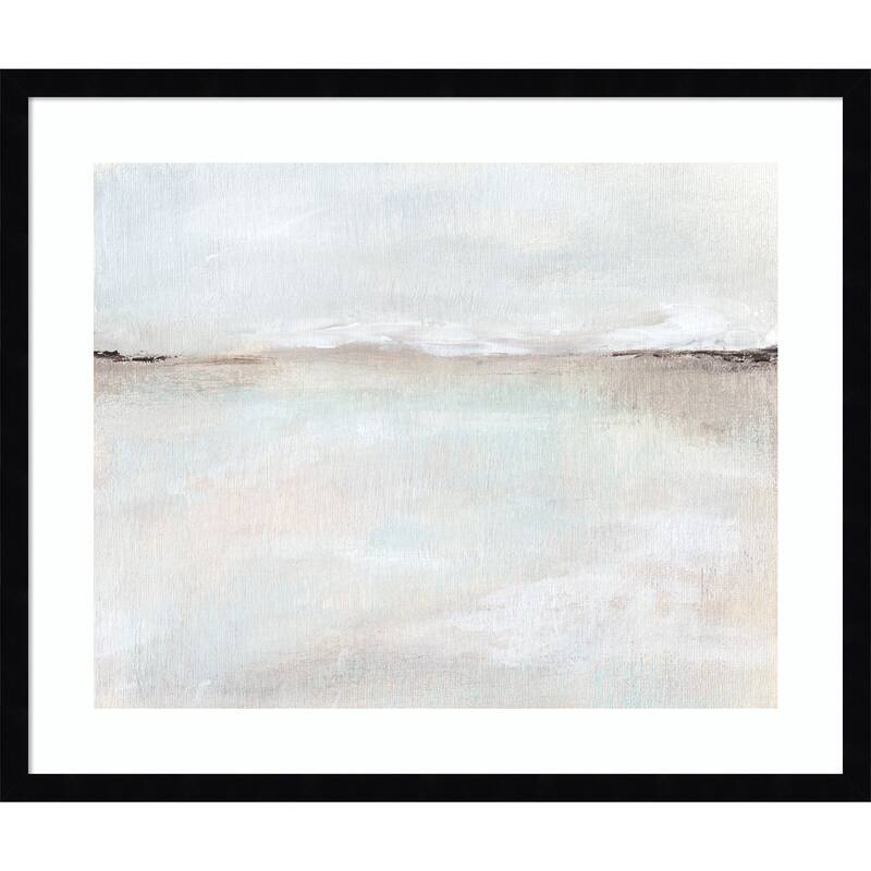 Peaceful by Nls design Wood Framed Wall Art Print - Svelte Noir Black