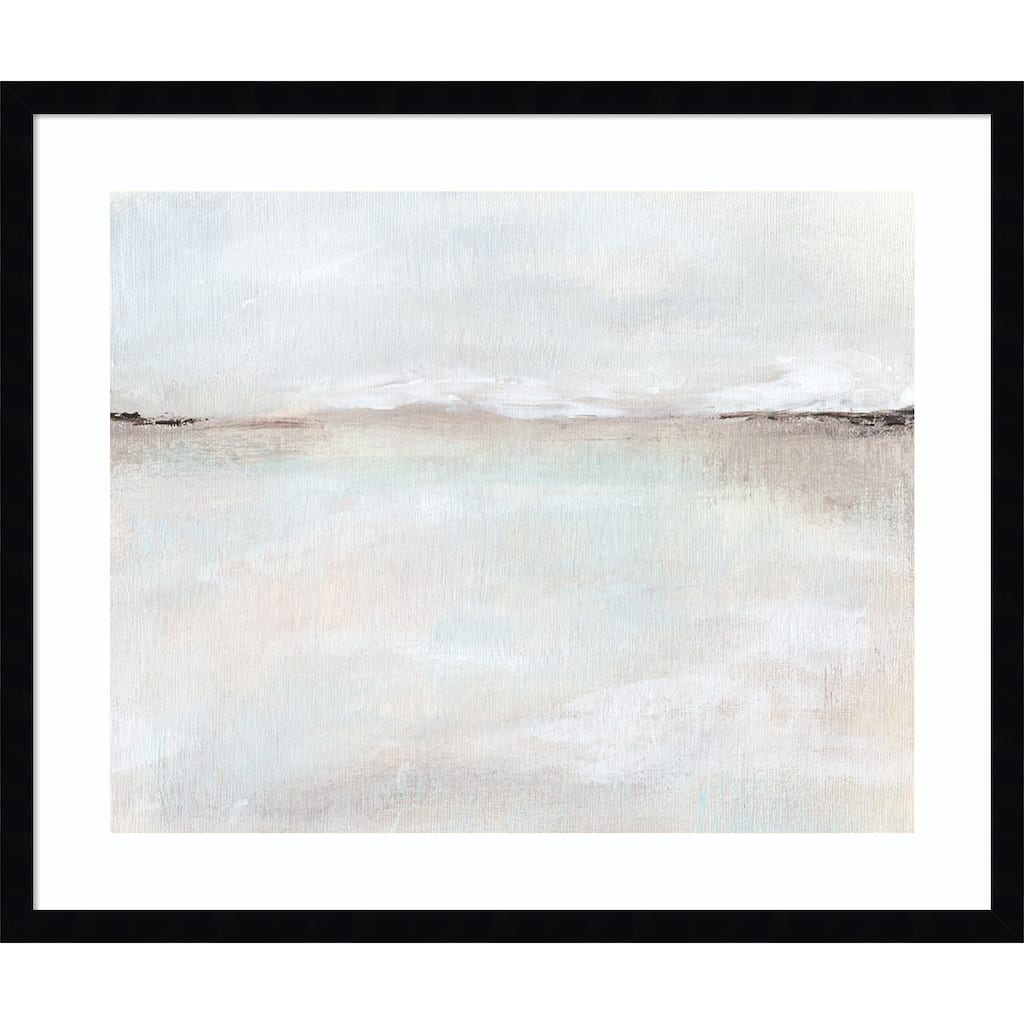 Peaceful by Nls design Wood Framed Wall Art Print - Svelte Noir Black