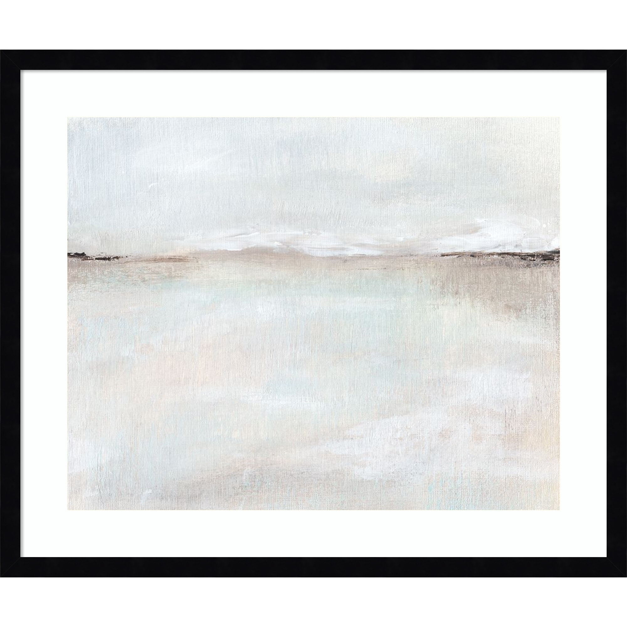 Peaceful by Nls design Wood Framed Wall Art Print - Svelte Noir Black