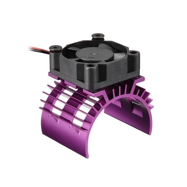 Shop Aluminum Electric Engine Motor Heatsink With Cooling Fan Purple For Diy Motor Purple Dc 5v 0 2a Overstock 27581432