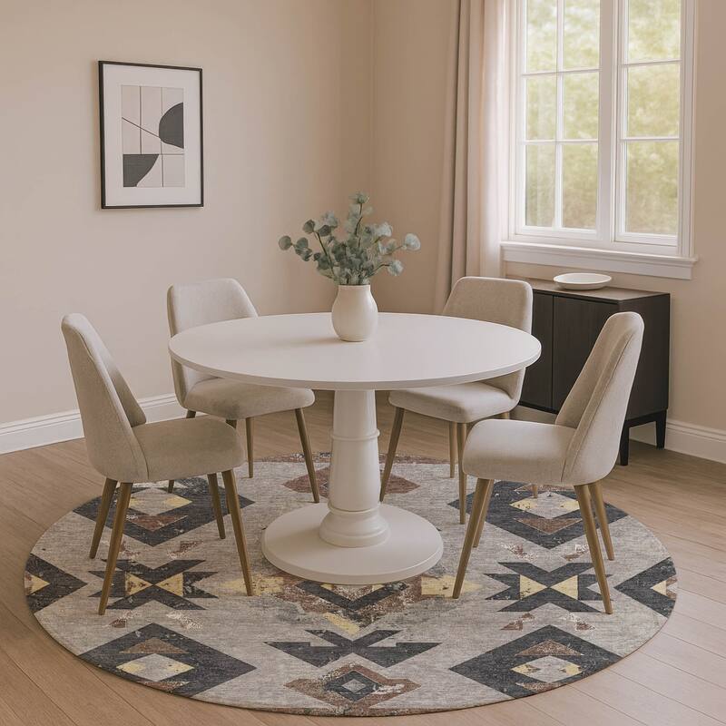 Premium Washable Super Soft Global Impressions Mayfield Rug - Taupe - 8' x 8'