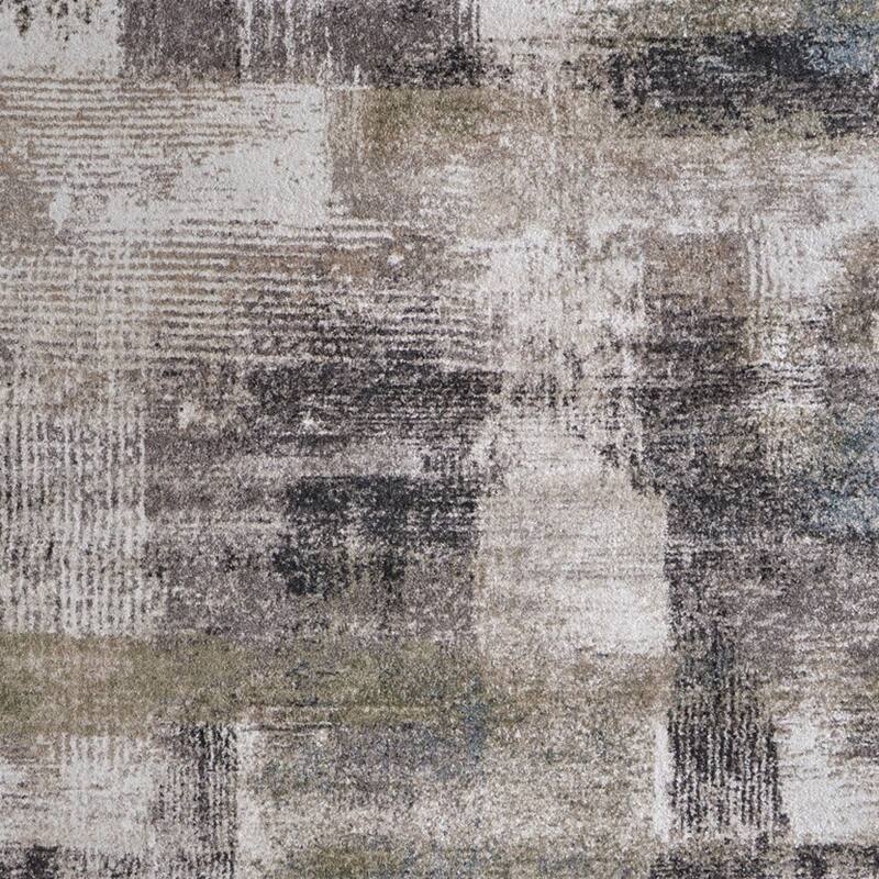 HomeRoots Abstract Industrial Rectangle Area Rug
