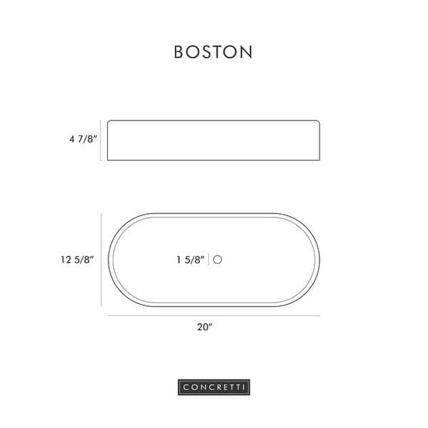 dimension image slide 0 of 2, Concretti Designs Handmade Boston Concrete Vessel Sink/Washbasin.