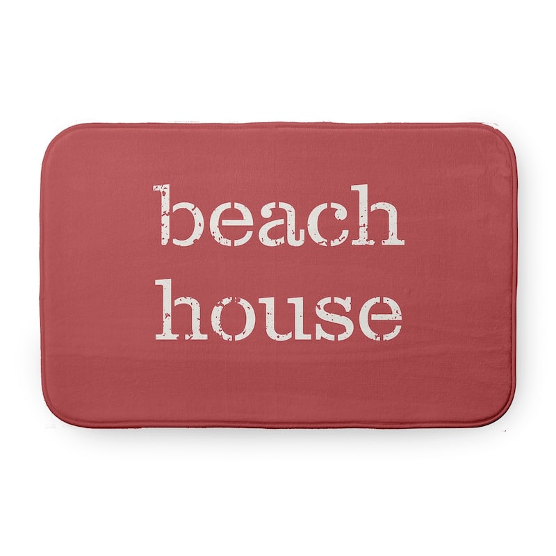 Beach House Bathmat - Ligonberry Red - 24" x 17"