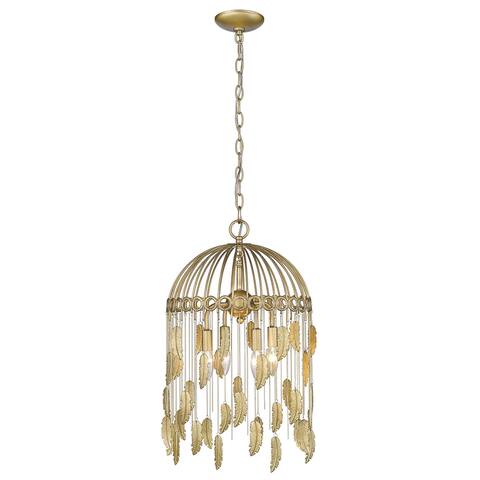 Aleta 4 Light Pendant - Vintage Fired Gold