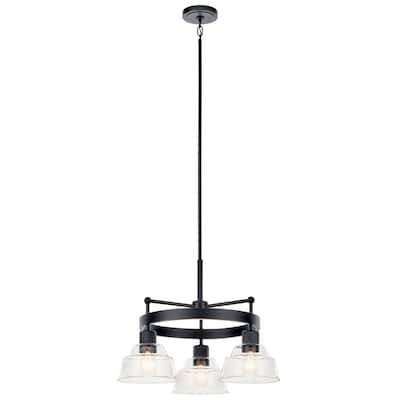Kichler Lighting Eastmont 3-Light Chandelier with Clear Glass.