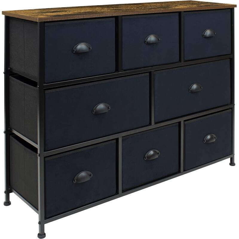 8 Drawers Dresser - Furniture Storage Chest Organizer Bedroom Unit