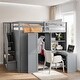 preview thumbnail 2 of 22, Multi-Functional Full Size Bunk Bed with Transformative Wardrobe Space, Integrated Workspace and Shelves, Space-saving