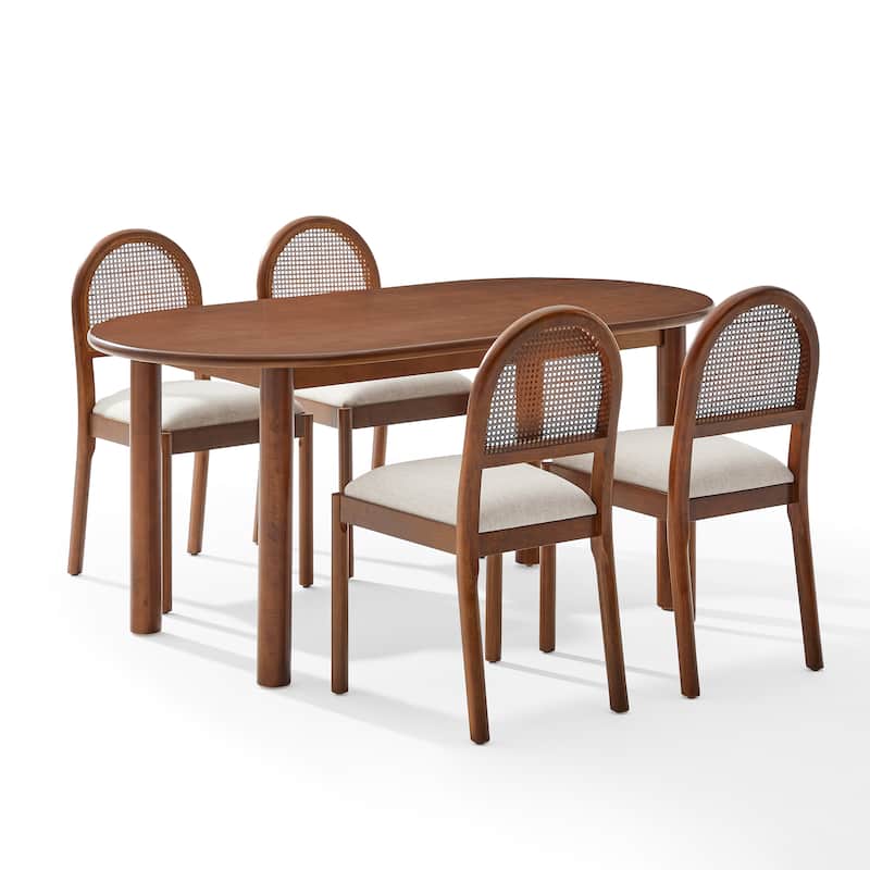 Crosley Kennedy 5-Piece Dining Table Set For 4 - Walnut