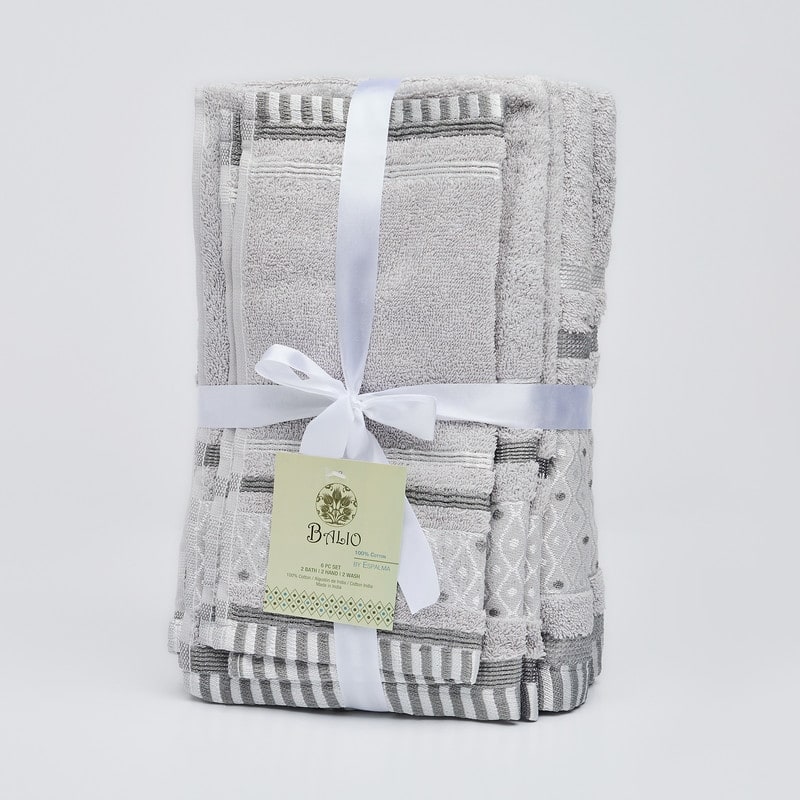 Balio 6-Piece 100 Cotton Bath Towel Set