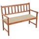 preview thumbnail 1 of 7, vidaXL Patio Bench with Cushion 47.2" Solid Acacia Wood - 47.2" x 22.8" x 35.4"