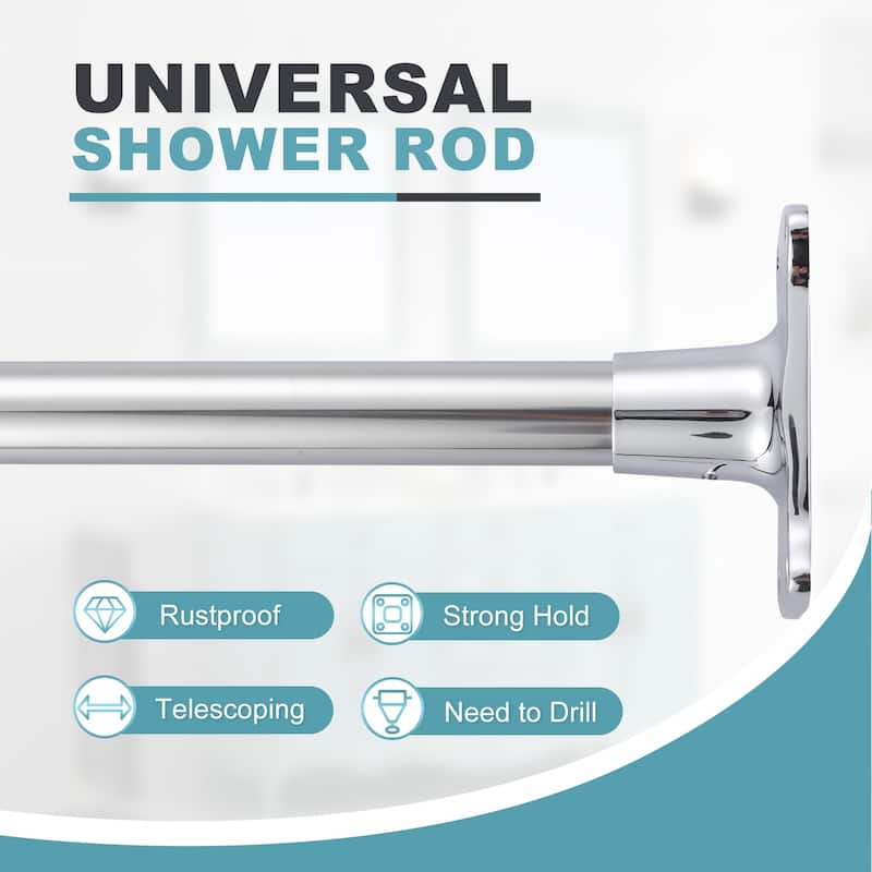 WOWOW Modern Stainless Steel L-Shaped Shower Curtain Rod