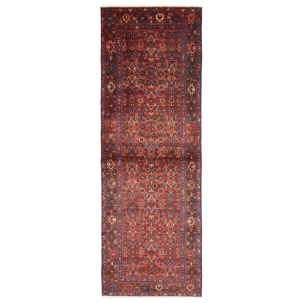 ECARPETGALLERY Hand-knotted Andelz Red Wool Rug - 3'3 x 9'4