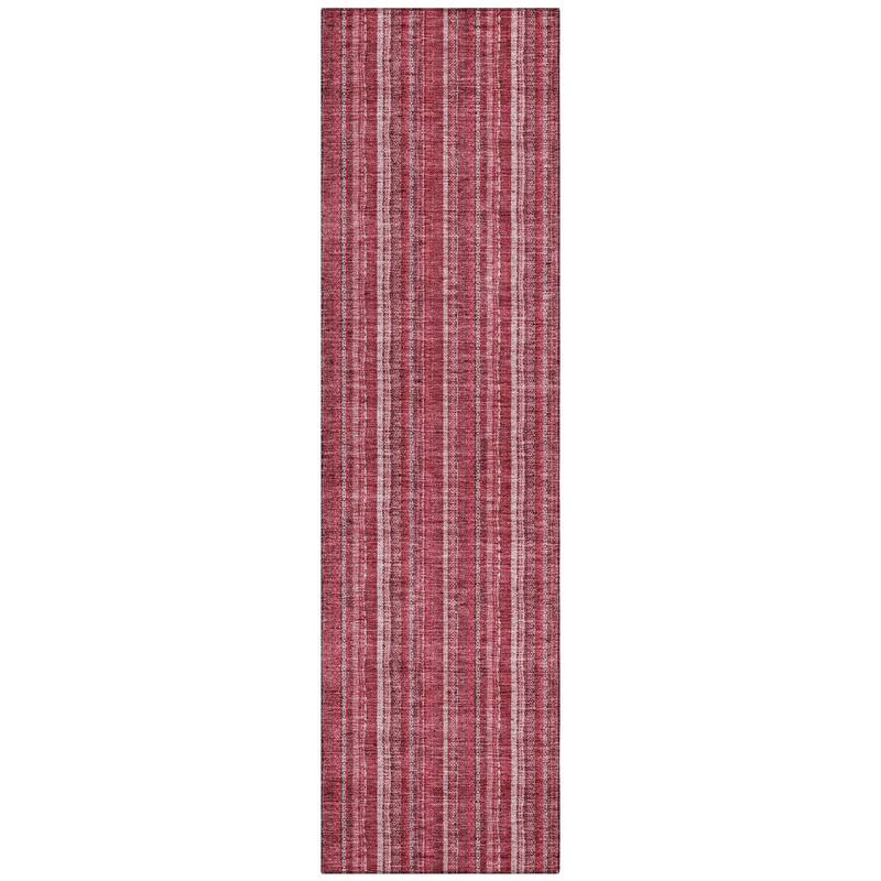 Machine Washable Indoor/ Outdoor Stripe Chantille Rug