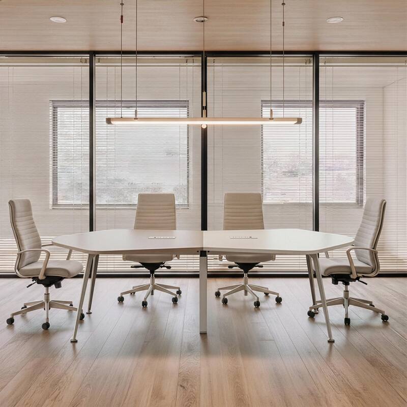 Modern 110"L Conference Table 8-Person Meeting Table