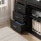 preview thumbnail 38 of 62, L-shaped executive desk With 3 Drawers for Home and Office
