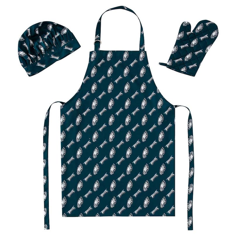 NFL Officially Licensed 3-piece BBQ Apron, Mitt, Hat Set - Philadelphia Eagles