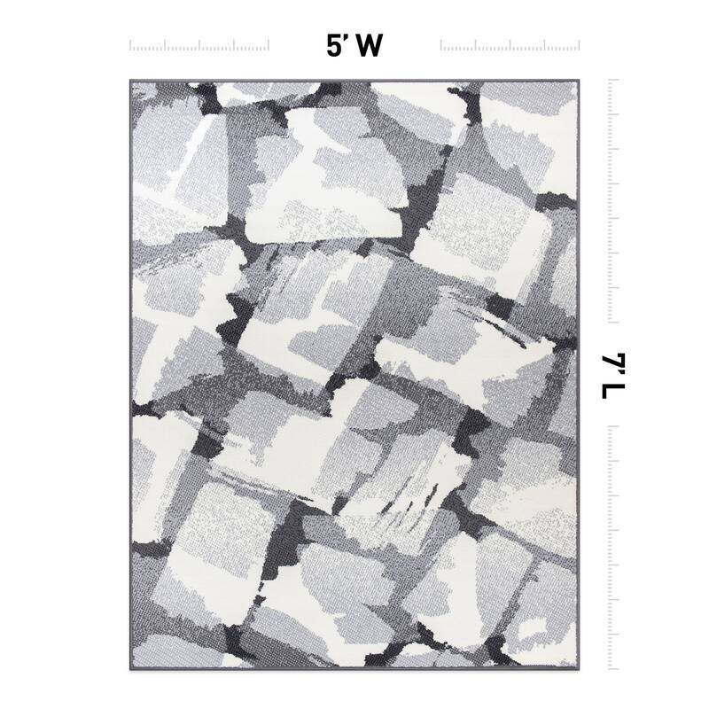 World Rug Gallery Contemporary Abstract Design Area Rug