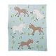 preview thumbnail 17 of 44, Cotton Knit Baby Blanket with Prints Green - Animals