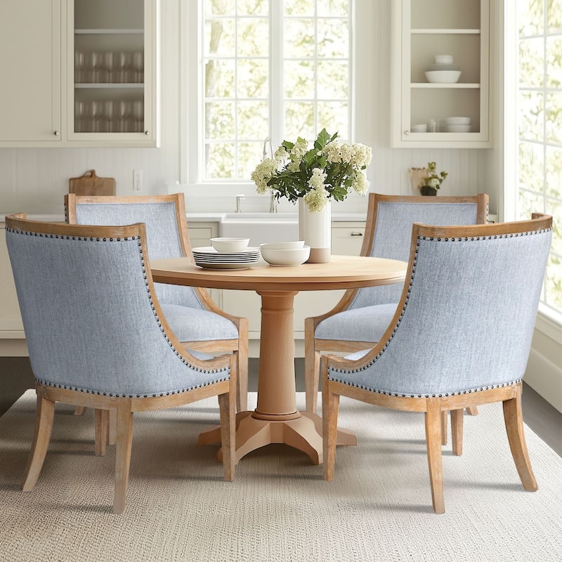 Martha Stewart Elmcrest Upholstered Dining Chair with Nailhead Trim