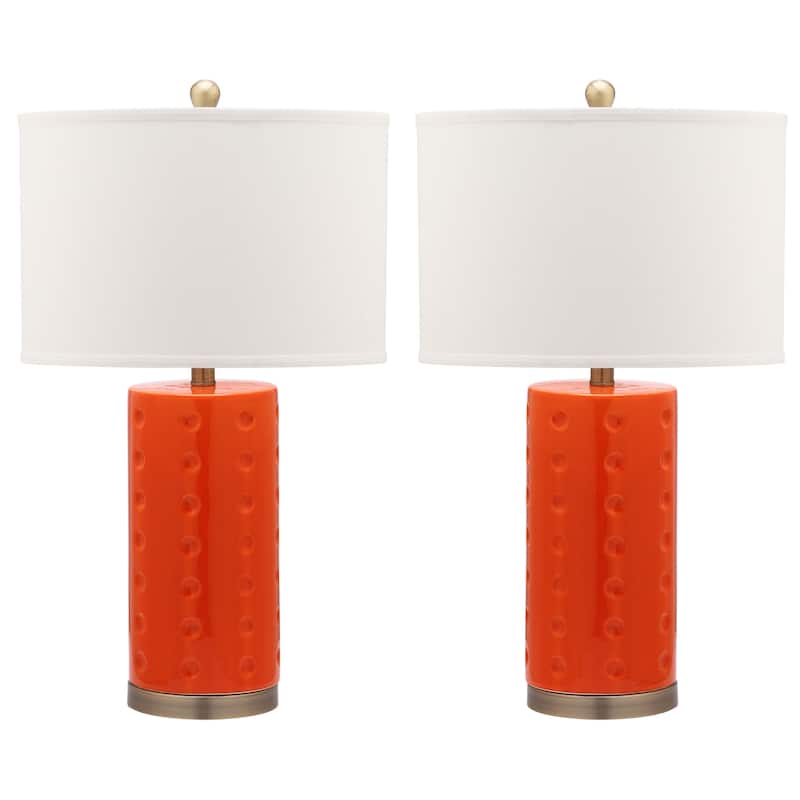 SAFAVIEH Lighting Tisha 26-inch Roxanne Table Lamp (Set of 2) - 15Wx15Dx26H