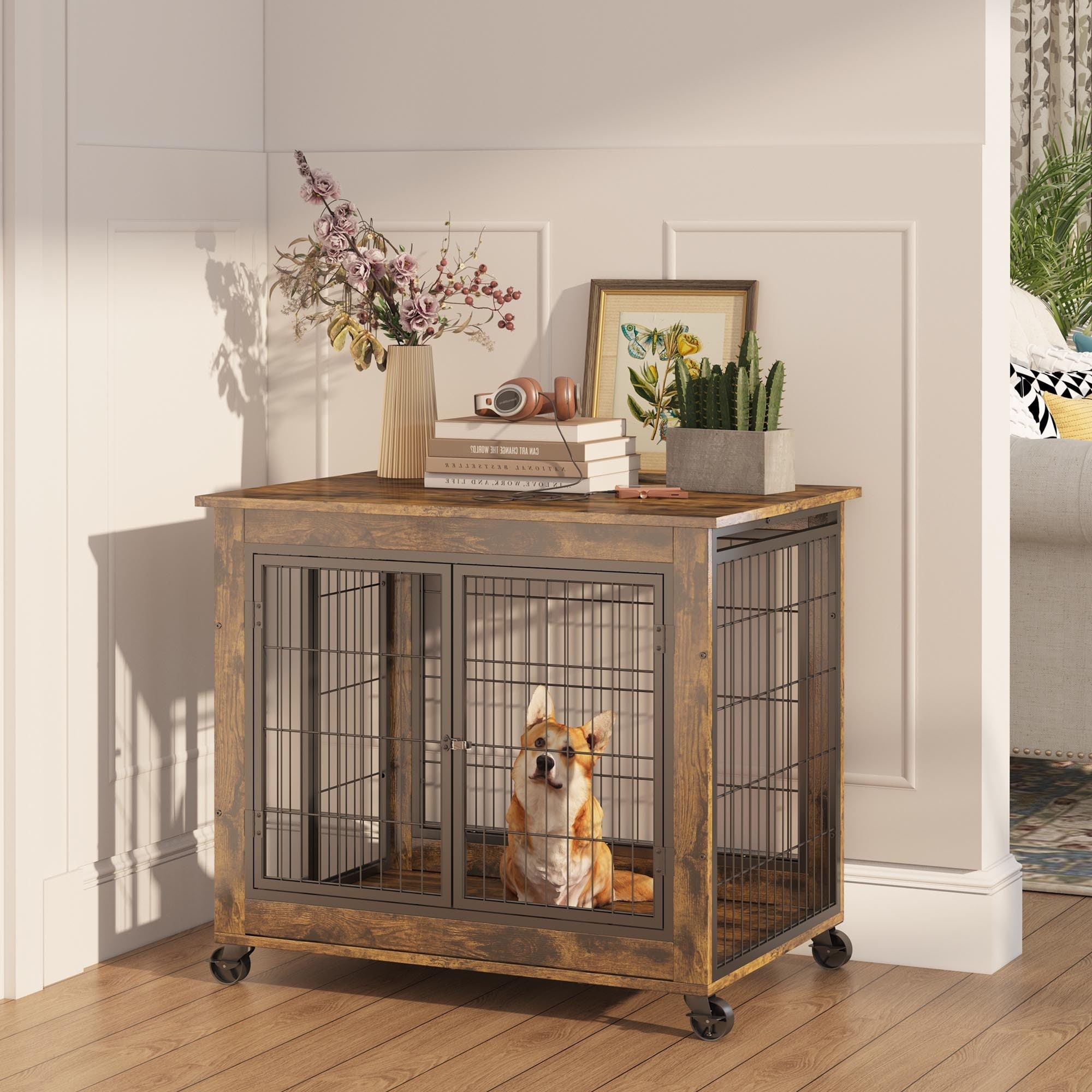 Dog crate casters outlet