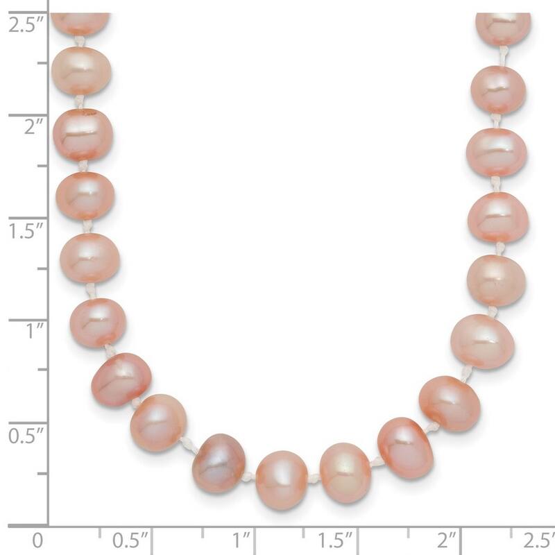 Curata 14k Yellow Gold 6 6.5mm Pink Freshwater Onion Freshwater Cultured Pearl Bracelet 7.5 Inch