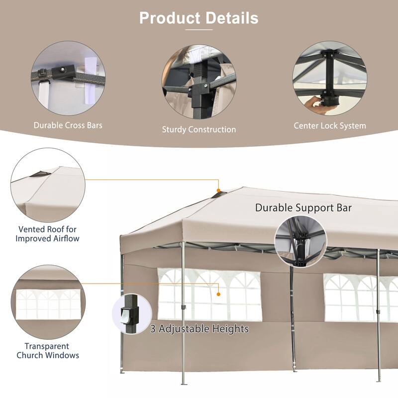 10x20 Pop Up Canopy with Sidewalls
