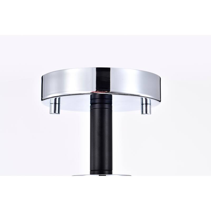 Hersilia Semi Flush Mount Ceiling Light Modern-Globe Style Chrome Polished and Matte Black Finish 4-Light - N/A