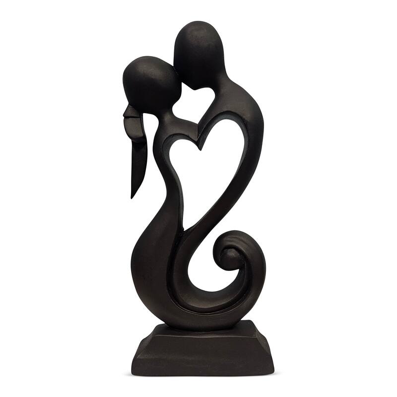12" Wooden Handmade Abstract Sculpture Statue Handcrafted "Eternal Love" Gift Decorative Home Décor