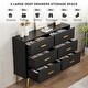 preview thumbnail 6 of 16, 6 Drawer Dresser with Storage Space, Modern Wooden Dresser with Gold Handles