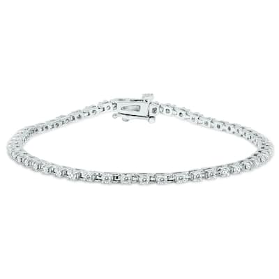 Marquee 1 Carat TW Diamond Tennis Bracelet in 14K White Gold